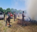 مانور بزرگ اطفاء حریق در روستای «اجن سنگرلی» کلاله برگزار شد