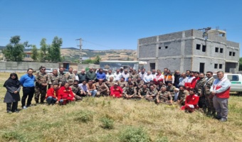 مانور بزرگ اطفاء حریق در روستای «اجن سنگرلی» کلاله برگزار شد