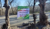 نصب بنرهای هشدار دهنده ترویجی در مناطق تفرجگاهی جنگلی و پر تردد پارک های جنگلی کردکوی