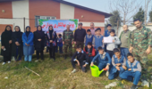 پویش آموزش نهال کاری در دبستان پسرانه روستای لیوان شرقی شهرستان بندرگز