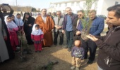 پویش نهالکاری فجر سبز آزادی در دبستان چناکی روستای بازگیر مینودشت 
