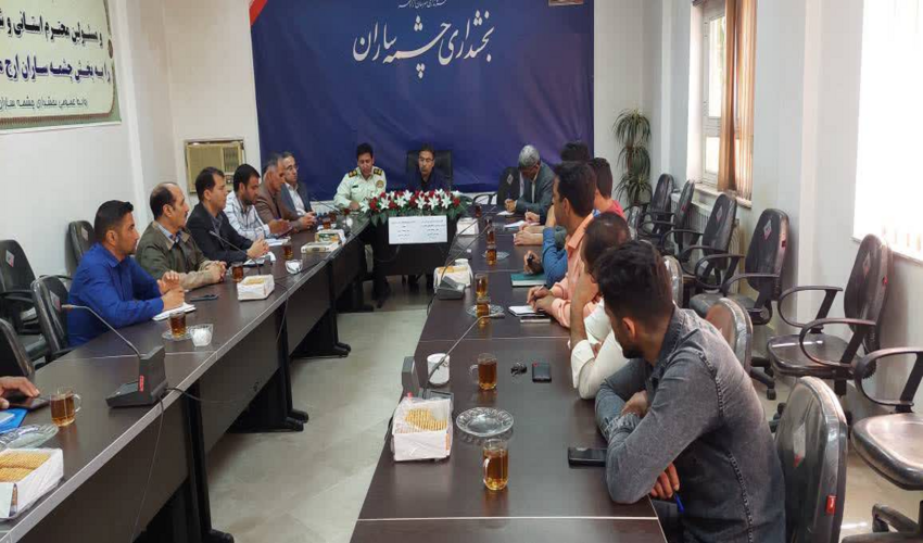 جلسه مشترک بین منابع طبیعی آزادشهر و بخشدار و دهیاران چشمه ساران برگزار شد