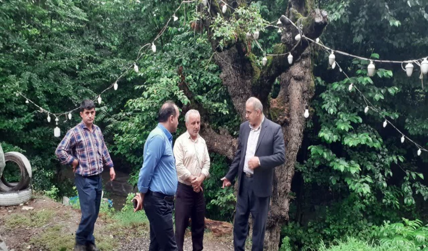 بازدید رییس اداره و فرمانده یگان حفاظت منابع طبیعی و آبخیزداری علی آبادکتول از پارک جنگلی کبودوال