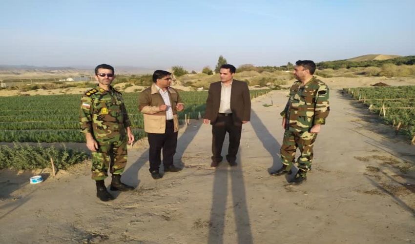 بازدید فرمانده یگان حفاظت منابع طبیعی از پروژه های منابع طبیعی مراوه تپه 