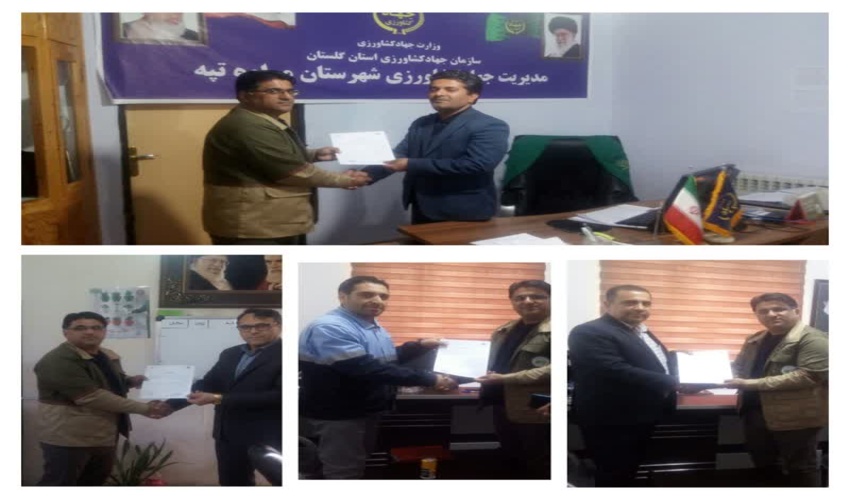 منابع طبیعی و آبخیزداری مراوه تپه 4 تفاهم نامه در راستای طرح مردمی کاشت یک میلیارد درخت منعقد کرد