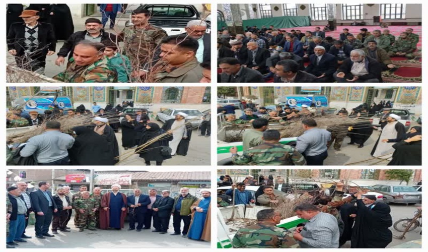 توزیع 2 هزار نهال رایگان در نمازجمعه بین نمازگزاران رامیان به مناسبت هفته منابع طبیعی 