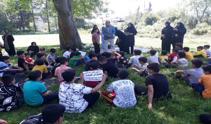 آموزش و ترویج فرهنگ و کاشت درخت در اردوی آموزش علمی دبستان پسرانه بندرگز 