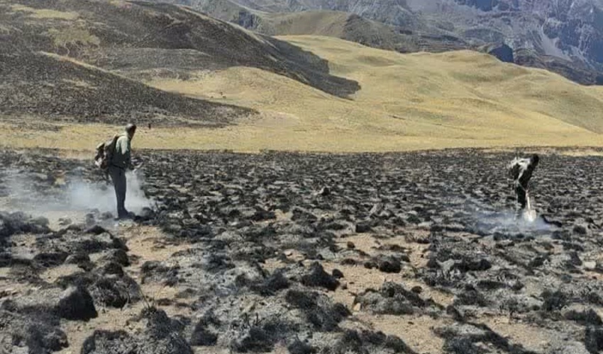 پس از گذشت ۷۲ ساعت حریق مراتع حاجی لنگ شهرستان علی‌آباد کتول اطفا کامل شد