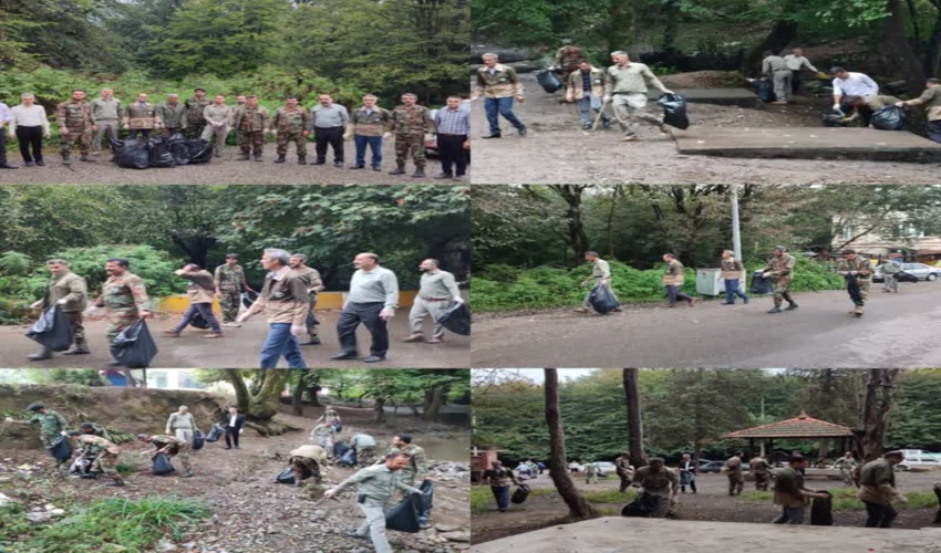 پویش پاکسازی و جمع آوری زباله های پارک جنگلی کبودوال با حضور نیروهای منابع طبیعی 