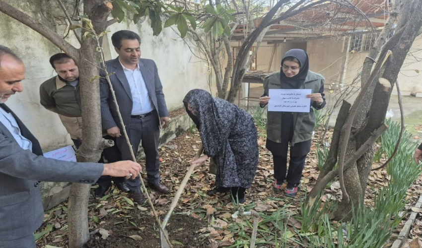کاشت نهال بمناسبت هفته نهضت سوادآموزی در شهرستان آزادشهر