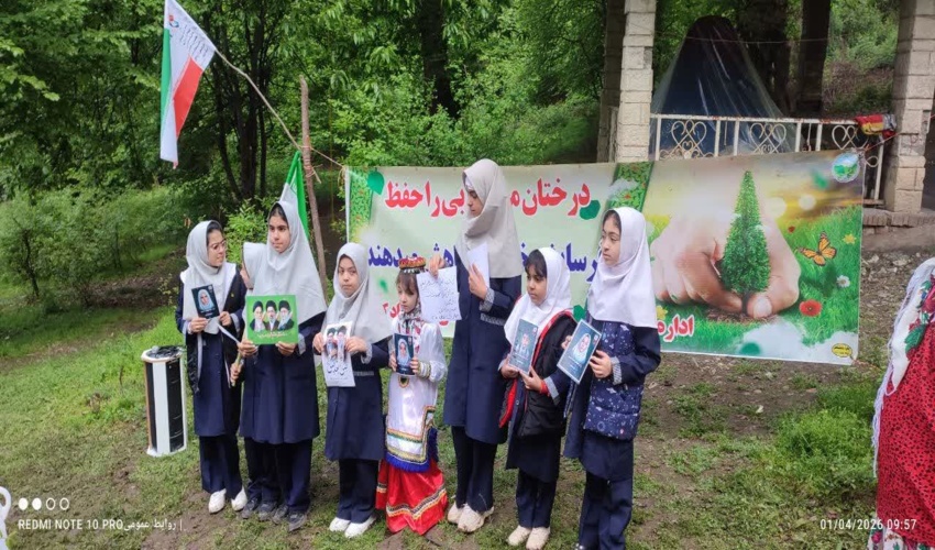 تصاویر زیبایی از کاشت نهال امید توسط دانش آموزان علی آباد کتول