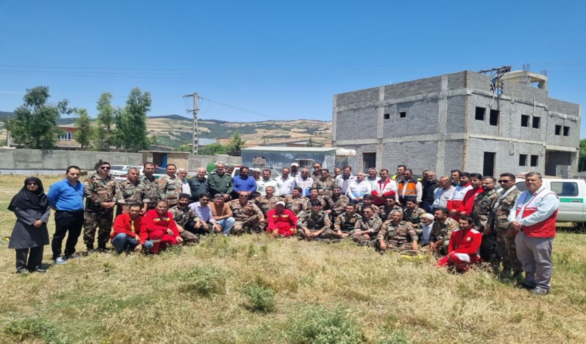 مانور بزرگ اطفاء حریق در روستای «اجن سنگرلی» کلاله برگزار شد